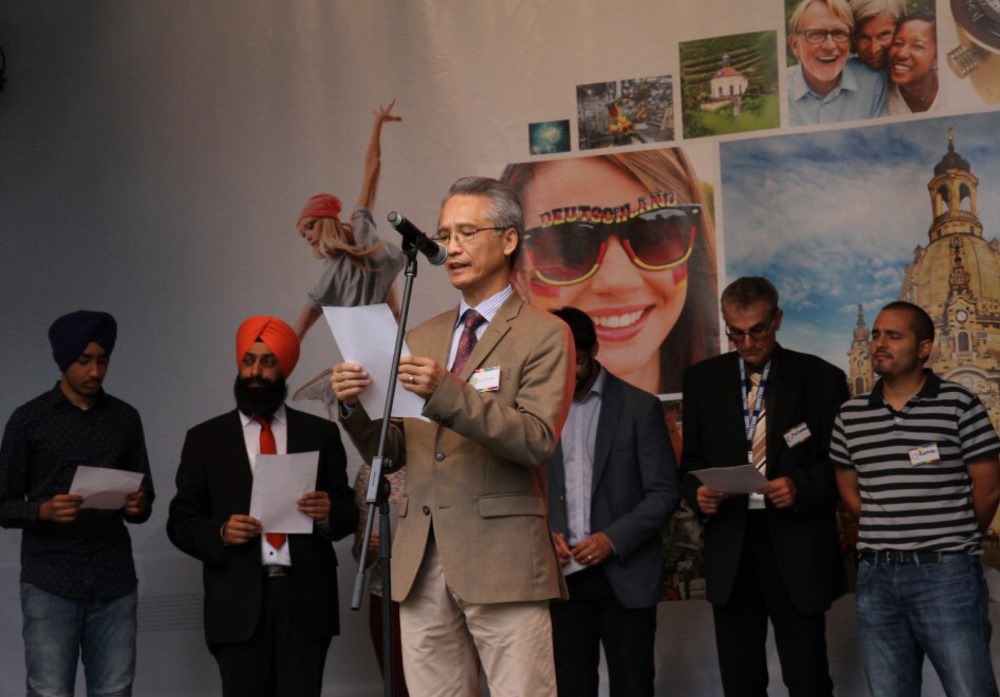 Anh Hoàng Thanh An Phó Chủ tịch TTVHPGVN bang Sachsen phát biểu