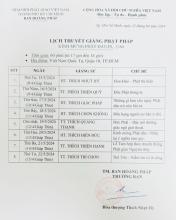 Lịch thuyết giảng tại Việt Nam Quốc Tự trong Đại lễ Phật đản Phật lịch 2568