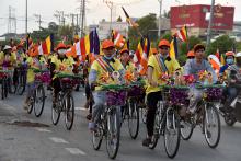Đoàn Phật Tử Hoằng Pháp Diễu Hành Xe Đạp Về Khánh An!